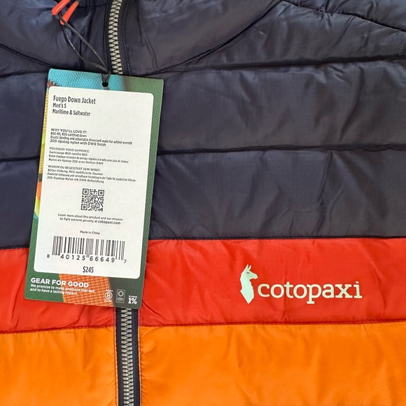 Cotopaxi Fuego Puffer Jacket Blue and Orange Insulated Quilted - Picture 2 of 4